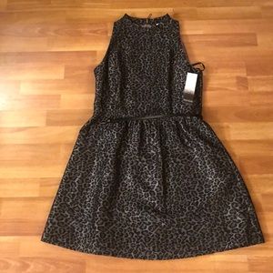 Kensie Grey Leopard Print Dress